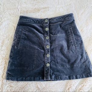 Forever 21 velvet button skirt